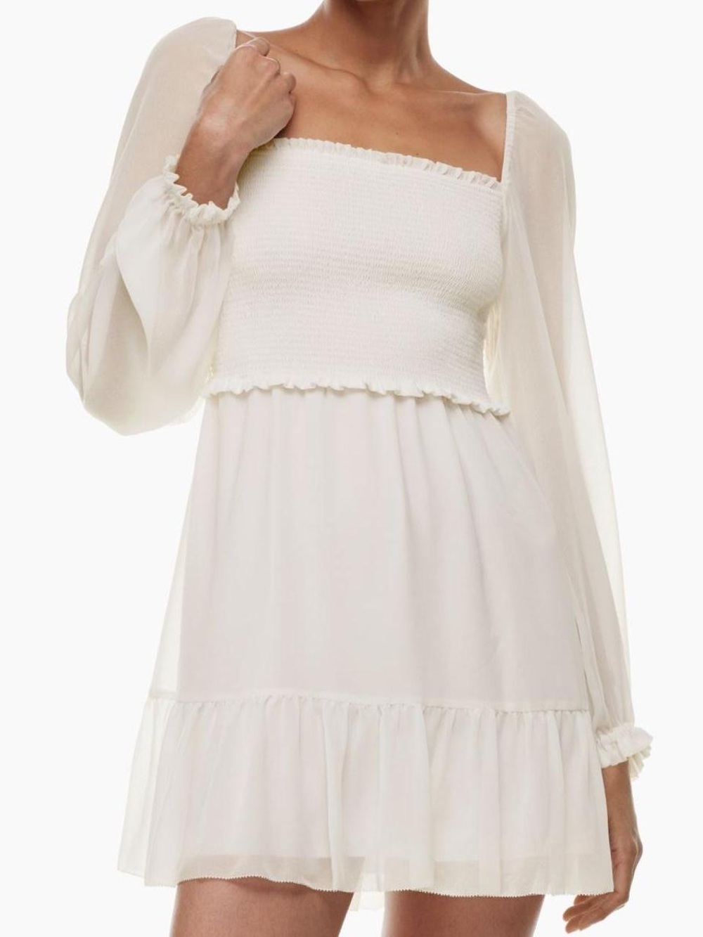 Aritzia Wilfred Tempest Mini Dress White (122)